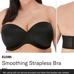 Elomi Classic Black Strapless Bra